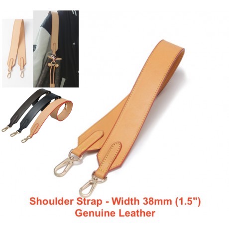 Shoulder Strap - Width 38mm (1.5") Genuine Leather - use for LV Bag