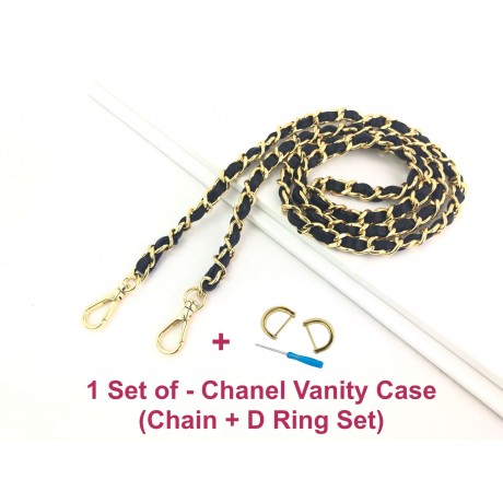 Chanel Vanity Case - 1 Set with D Ring and Leather Chain