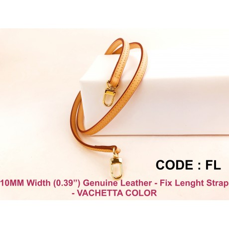 10mm ( 0.39") Width - Genuine Leather Fix Length-VACHETTA