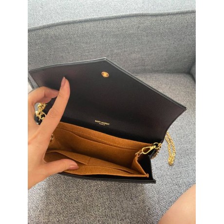 YSL Envelope Flap Pouch ( With Grommets + Gold or Silver Chain )