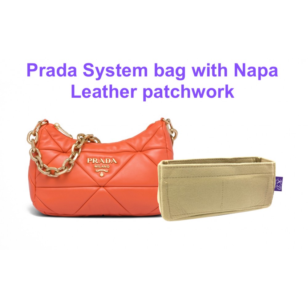 Prada System Bag With Napa Leather Patchwork