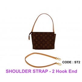 Shoulder Strap (Handle Strap) With 2 Hook End Genuine Leather - use for LV Pochette Bag